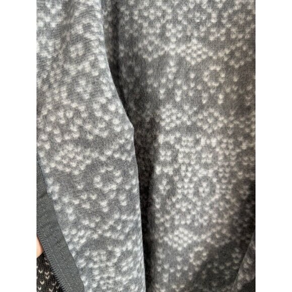 Stan Herman Fleece Jacket Women's‎ Large Geometric Gray Zip Up Mock Neck Casual - Picture 12 of 14